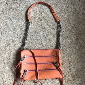 Orange Rebecca Minkoff zipper purse